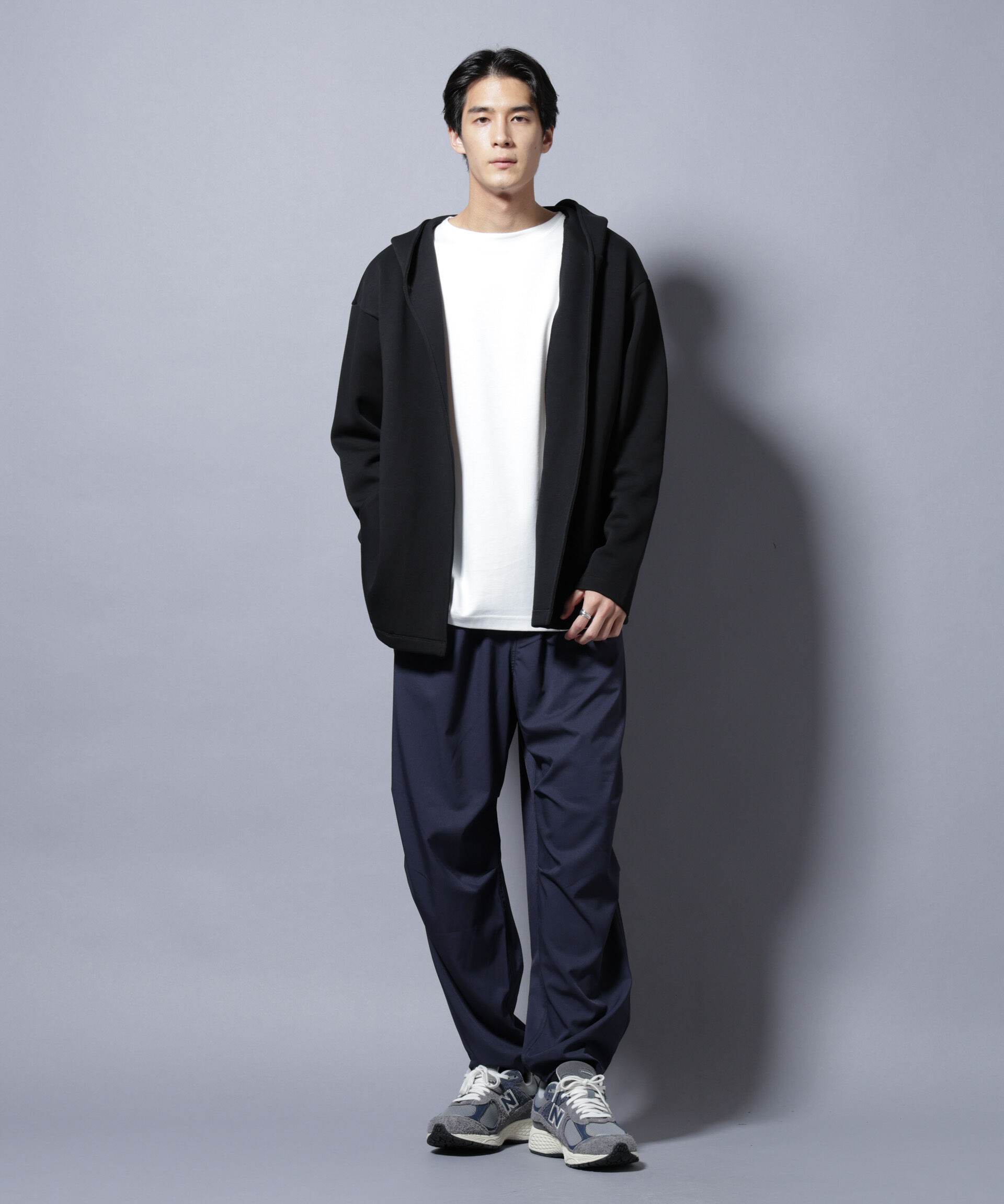 nano･universe「ダンボール 着流しフーディー」|Tシャツ・カットソー|