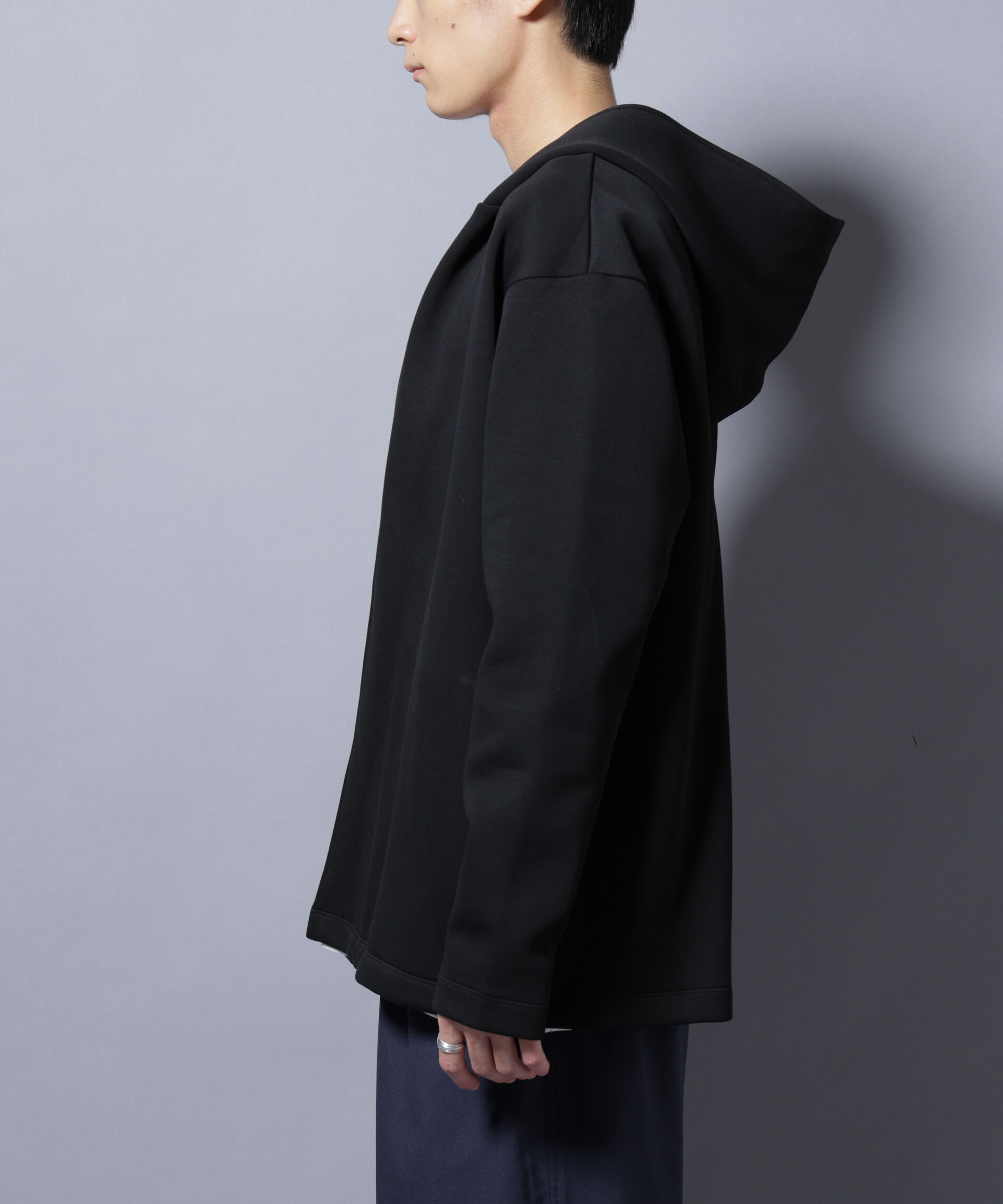 nano･universe「ダンボール 着流しフーディー」|Tシャツ・カットソー|