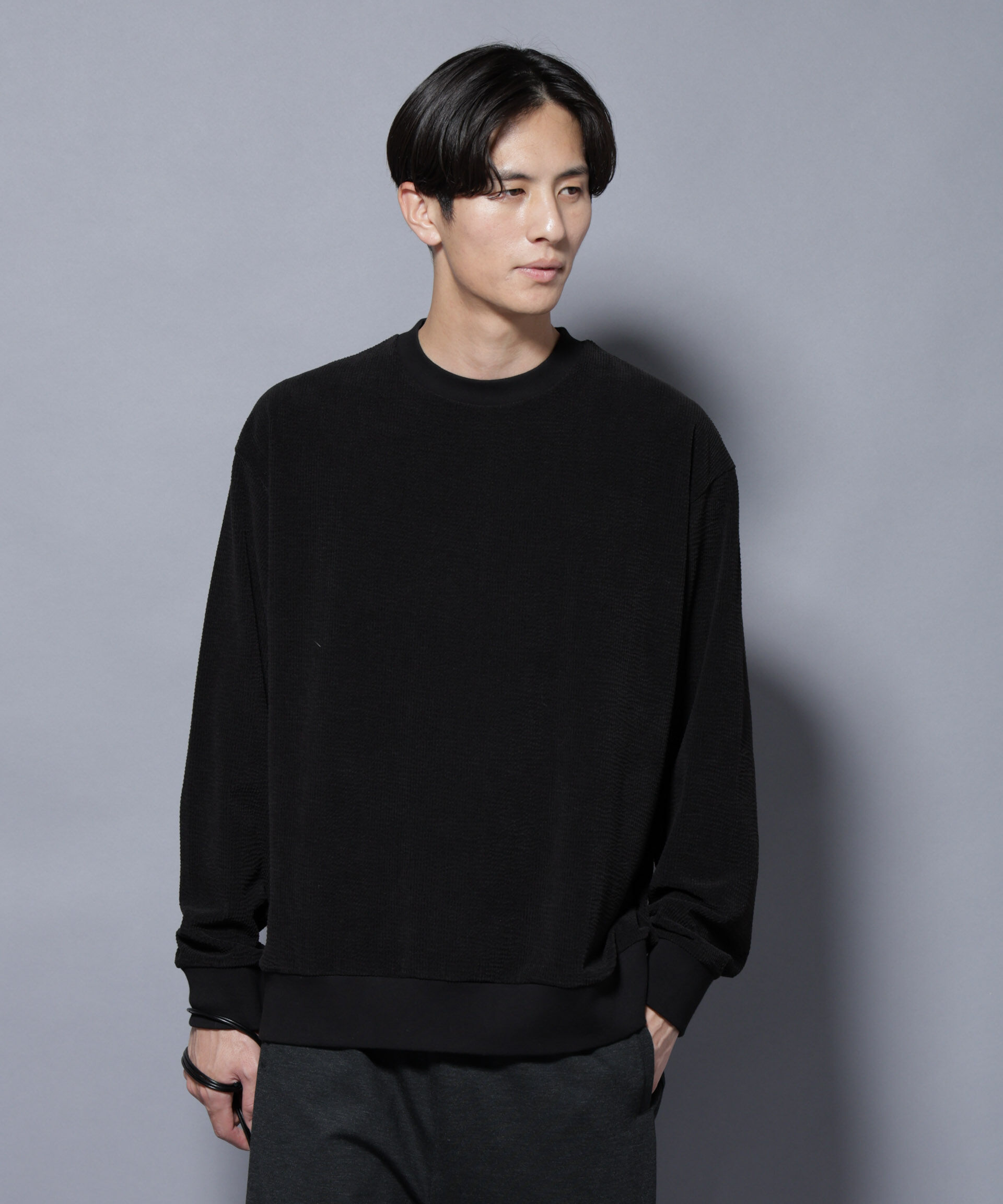 nano･universe「モールJQDコーデュロイクルーネックプルオーバー」|Tシャツ・カットソー|