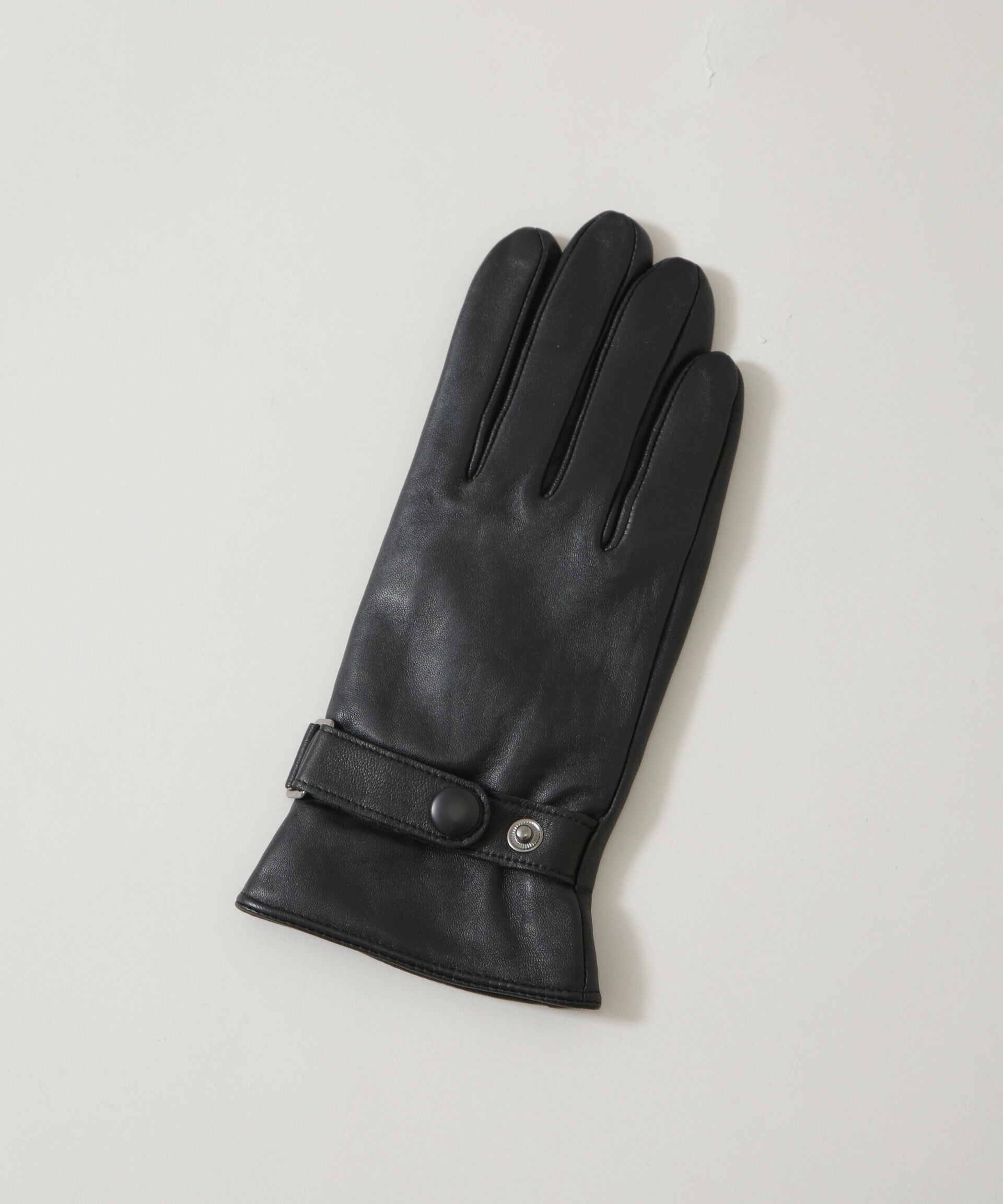 nano･universe「タッチパネル対応 ベルト付きラムレザーグローブ」|手袋|