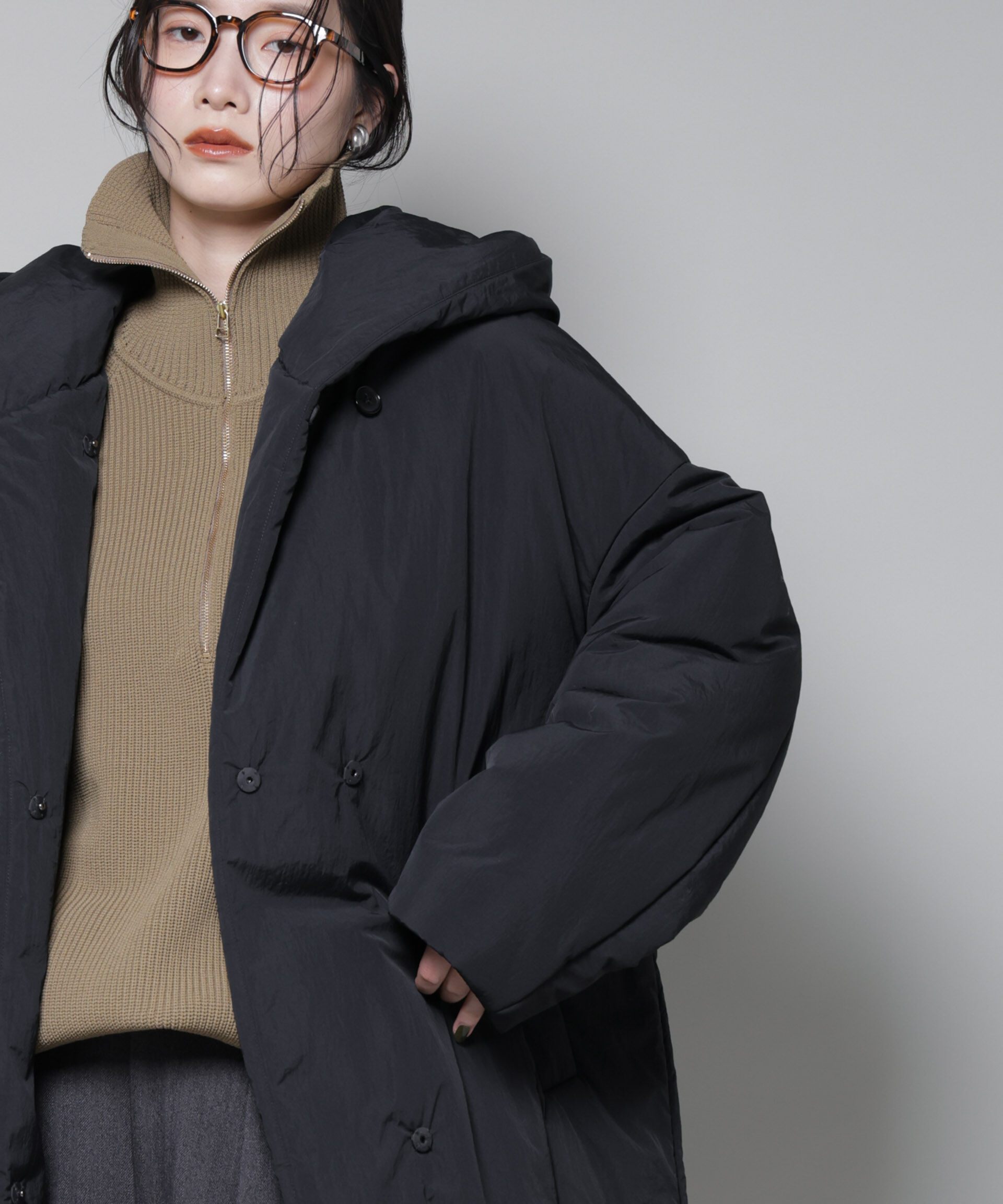 nano･universe「ETHERMALOFT(R)AEROGEL 中綿フードコクーンコート」|その他|