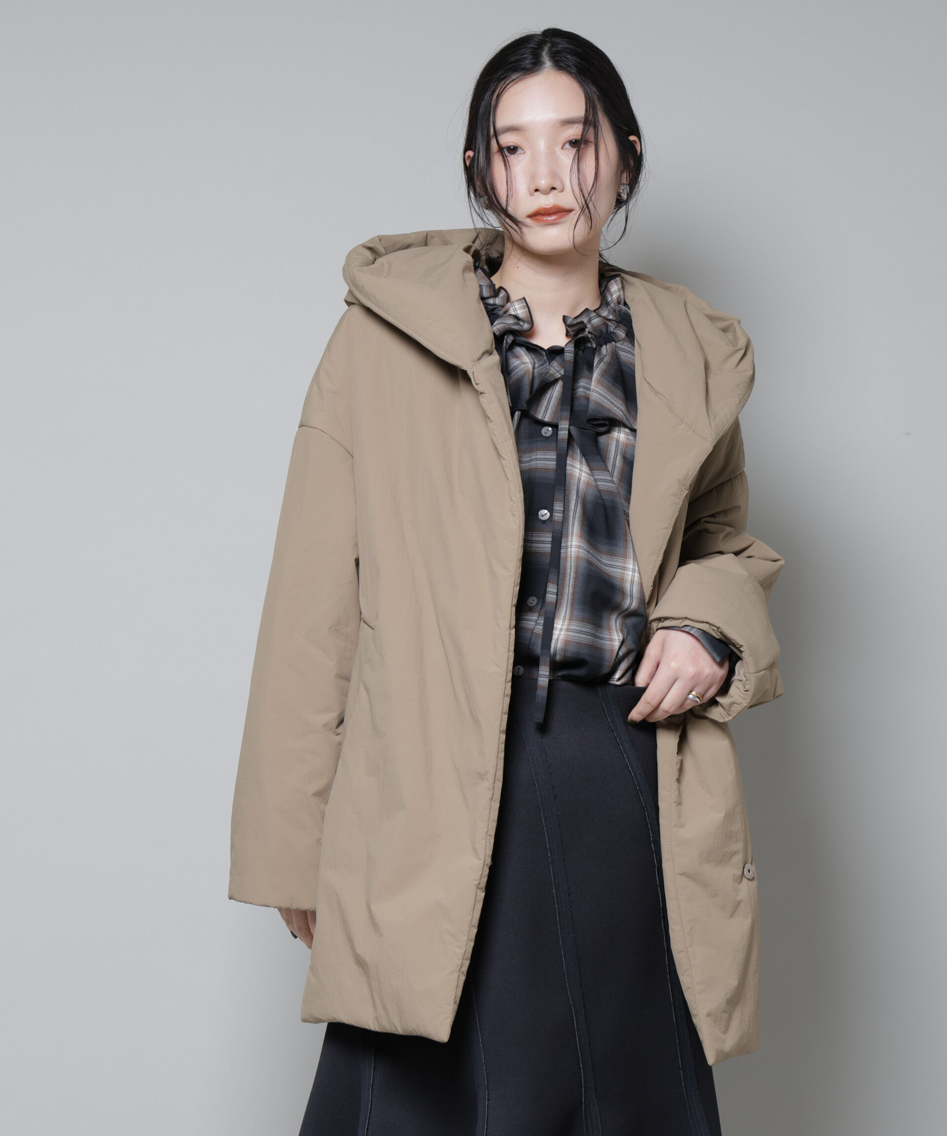 nano･universe「ETHERMALOFT(R)AEROGEL 中綿フードコクーンコート」|その他|