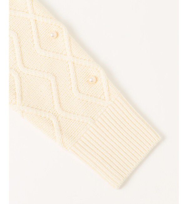 組曲「【WEB限定】パール釦ケーブル ニット」|ニット・セーター|