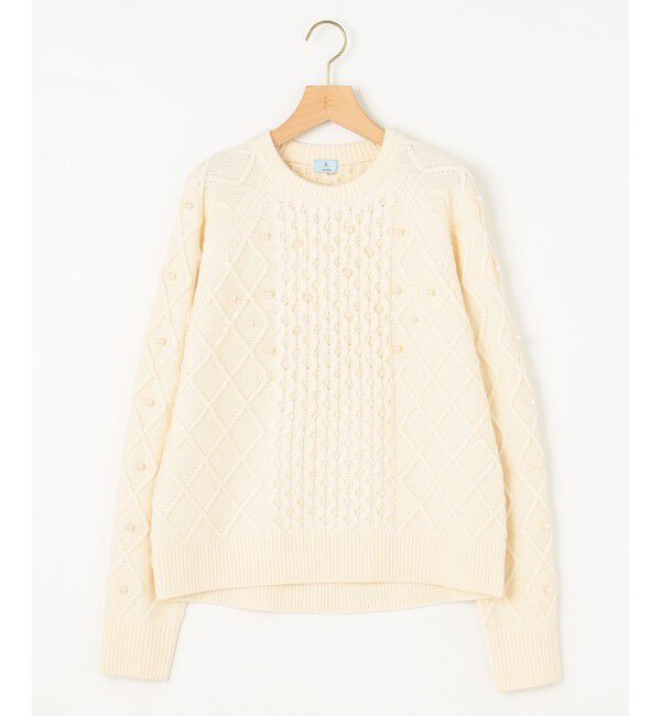 組曲「【WEB限定】パール釦ケーブル ニット」|ニット・セーター|