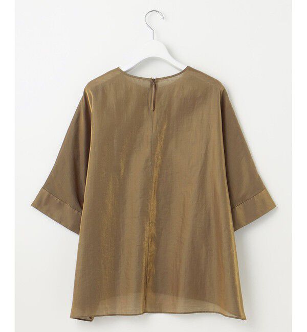 自由区「【洗える】ブライトシアーシャンブレー Tブラウス」|シャツ・ブラウス|