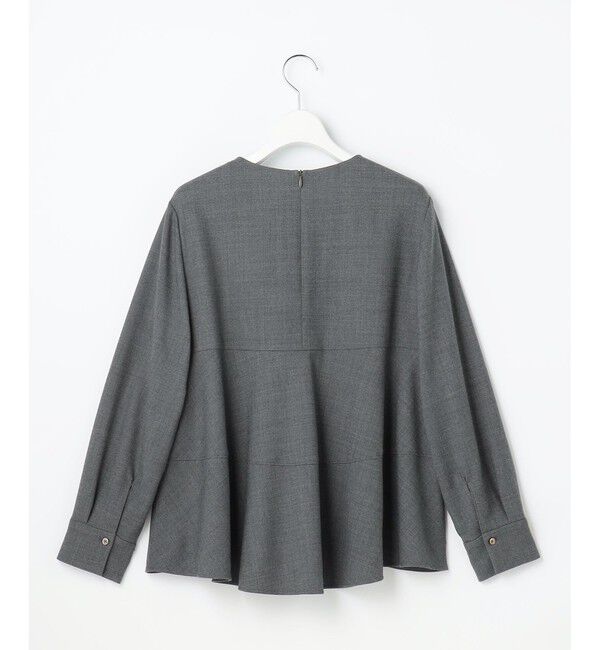 自由区「【SHIHOさん着用】ソフトウールブレンドペプラム ブラウス」|シャツ・ブラウス|