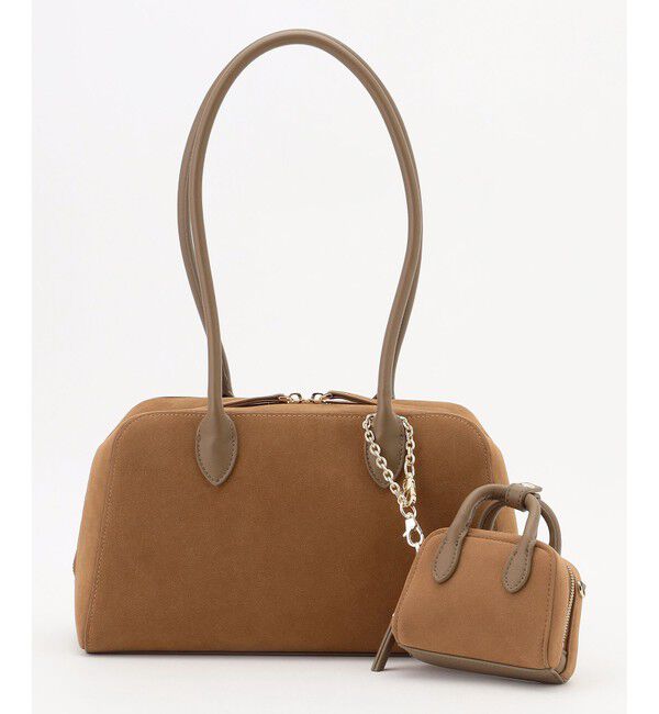 自由区「【SHIHOさん着用・2点SET】スエードライクボストン バッグ」|ボストンバッグ|モカ