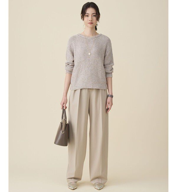 自由区「【1枚で華やぐ】ラメノットスパングル ニット」|ニット・セーター|