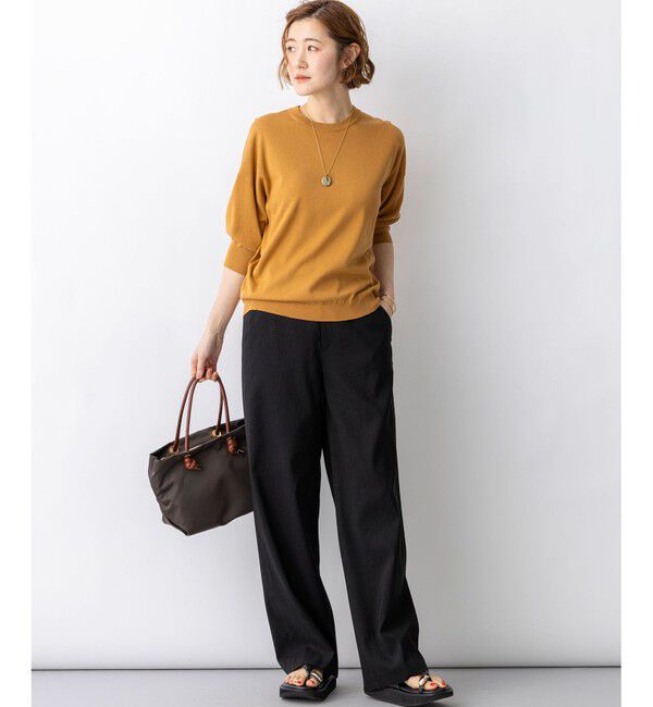 23区「リネンレーヨンストレッチ ワイドパンツ」|その他|