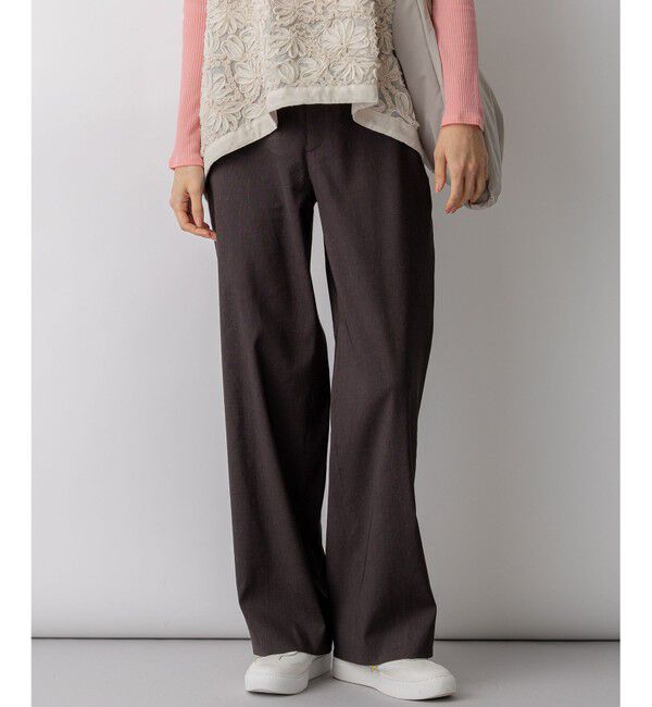 23区「リネンレーヨンストレッチ ワイドパンツ」|その他|ﾀﾞｰｸﾌﾞ