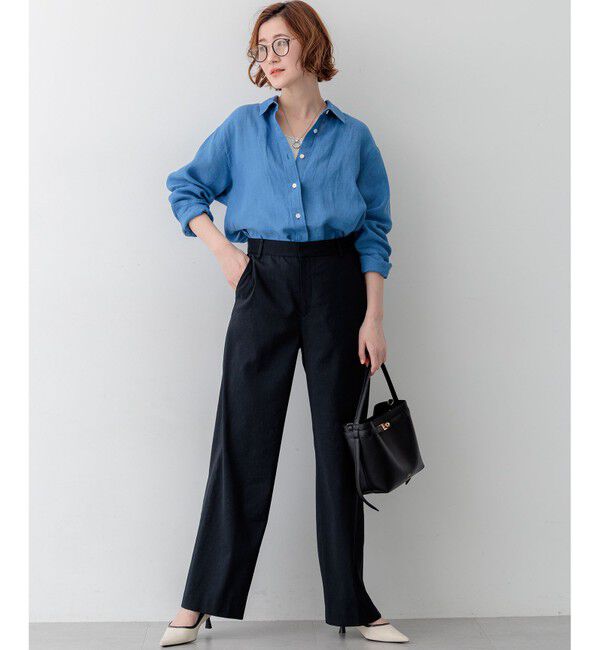 23区「リネンレーヨンストレッチ ワイドパンツ」|その他|