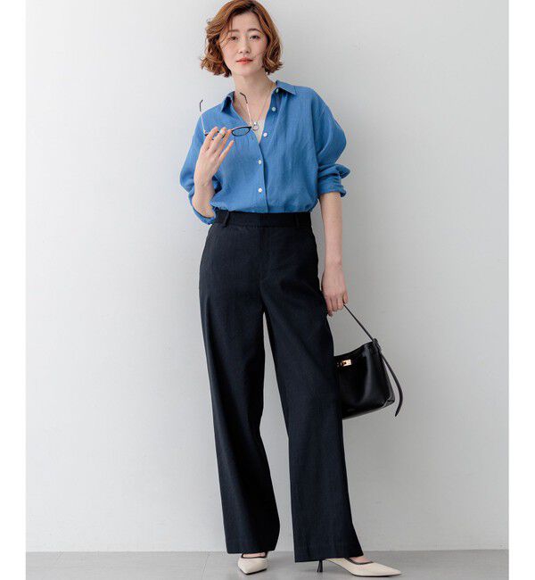 23区「リネンレーヨンストレッチ ワイドパンツ」|その他|