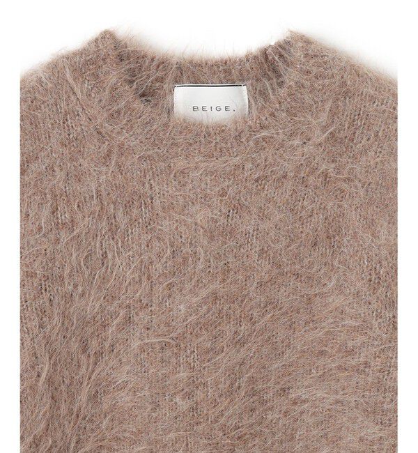 BEIGE,「SENECA / アルパカウールショートシャギーニット」|ニット・セーター|