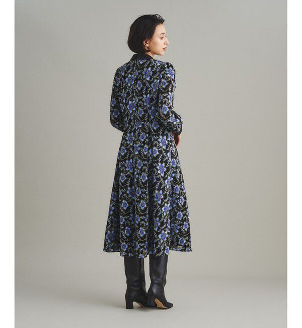  「レース刺繍タックワンピース」|ワンピース|