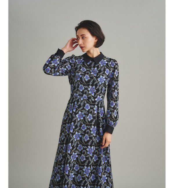  「レース刺繍タックワンピース」|ワンピース|