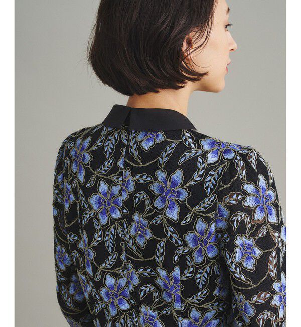  「レース刺繍タックワンピース」|ワンピース|