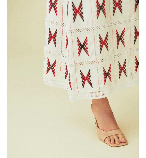 GRACE CONTINENTAL「キカ刺繍ロングスカート」|スカート|