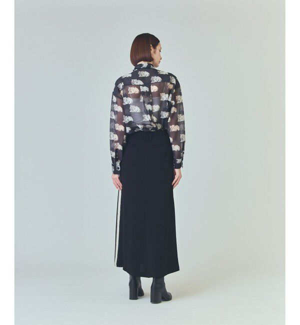  「ラインビジューロングスカート」|スカート|