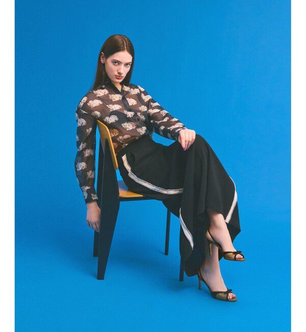  「ラインビジューロングスカート」|スカート|