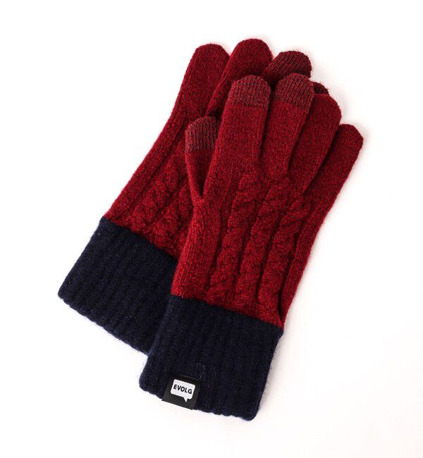NOLLEY'S goodman「【EVOLG/エヴォログ】MINOS ニットグローブ LET2517」|手袋|レッド
