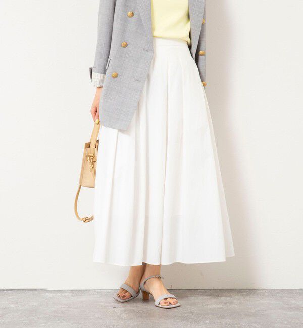NOLLEY'S sophi「ウォッシャブルタフタタックフレアロングスカート」|スカート|