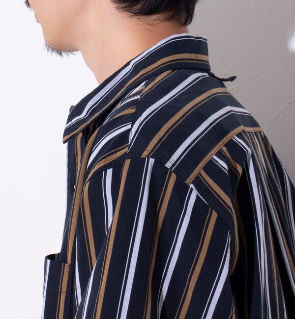 GLOSTER「【GEVACO/ゲバコ】ピーチ起毛マルチストライプレギュラーシャツ」|シャツ・ブラウス|