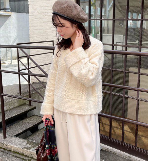 fredy emue「ブークレニットVネックプルオーバー」|ニット・セーター|