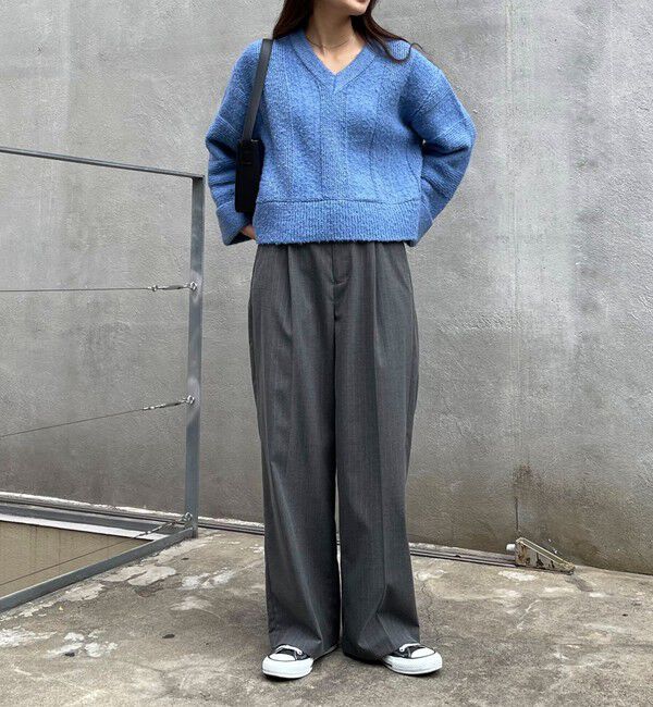 fredy emue「ブークレニットVネックプルオーバー」|ニット・セーター|