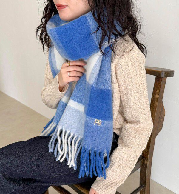 fredy emue「ライトブークレチェックマフラー45」|マフラー|