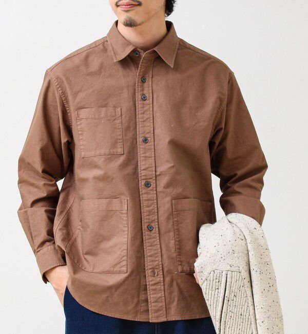 GLOSTER「【ユーティリティシャツ】ダックポケットシャツ」|シャツ・ブラウス|ブラウン