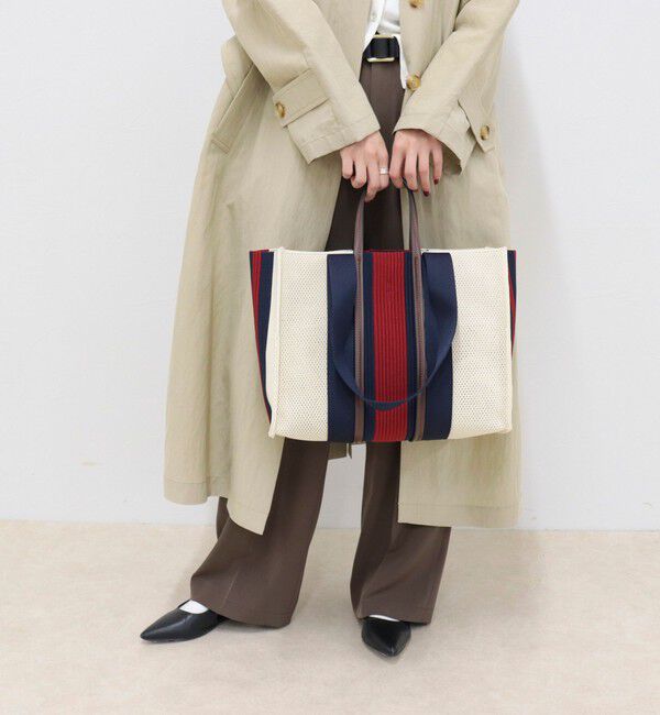 fredy emue「マルチストライプスクエアトートバッグ」|ショルダー・メッセンジャー|