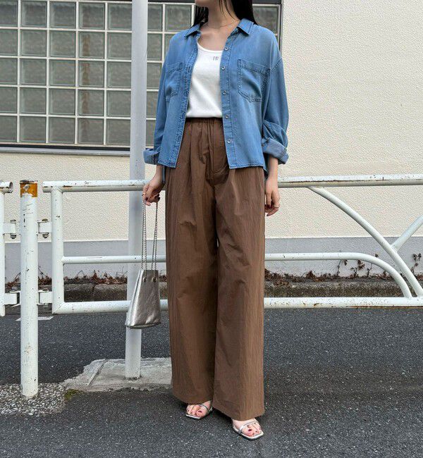 fredy emue「とろみデニムクロップドシャツ」|シャツ・ブラウス|