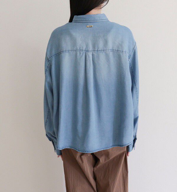 fredy emue「とろみデニムクロップドシャツ」|シャツ・ブラウス|