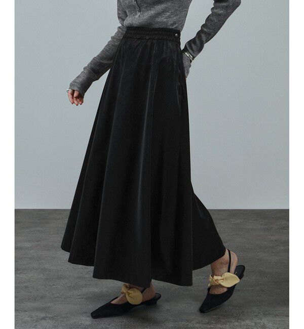 SALON adam et rope'「パールレザーライクフレアスカート」|スカート|