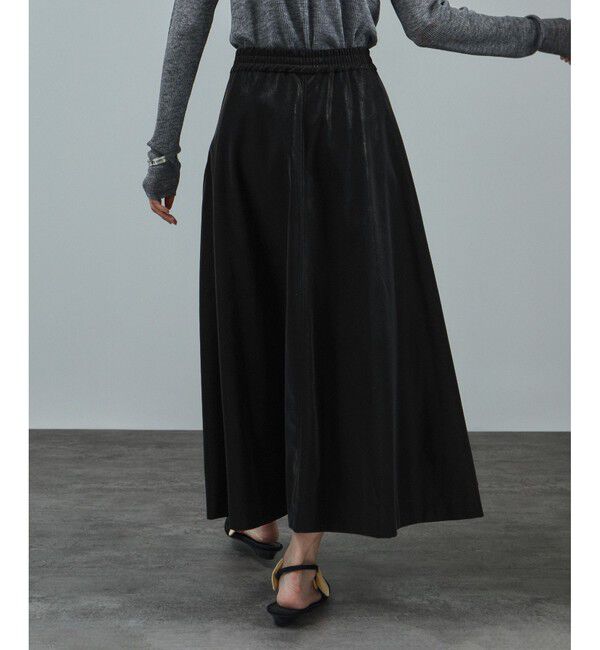 SALON adam et rope'「パールレザーライクフレアスカート」|スカート|