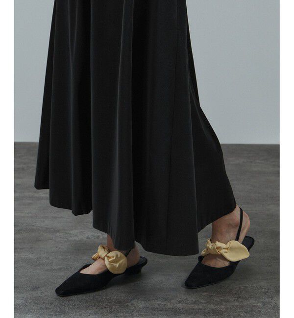 SALON adam et rope'「パールレザーライクフレアスカート」|スカート|