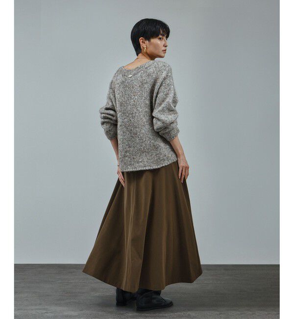 SALON adam et rope'「パールレザーライクフレアスカート」|スカート|