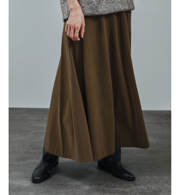 SALON adam et rope'「パールレザーライクフレアスカート」|スカート|