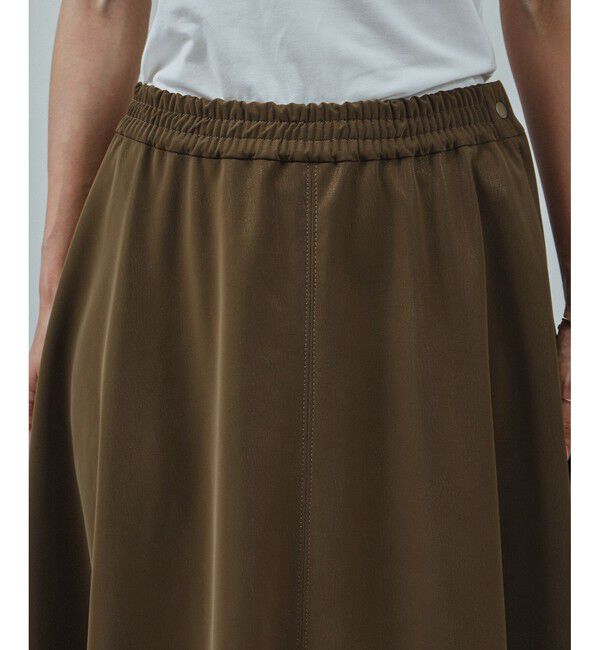 SALON adam et rope'「パールレザーライクフレアスカート」|スカート|