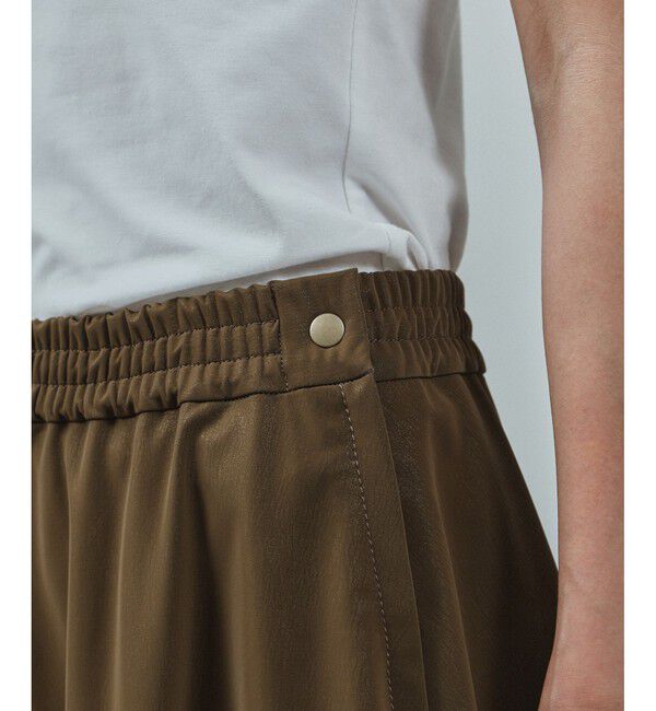 SALON adam et rope'「パールレザーライクフレアスカート」|スカート|