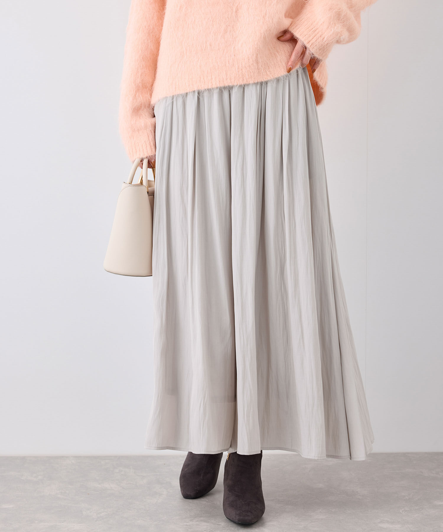 Rope&rsquo;Picnic「新色追加/さらさらスカーチョ」|その他|グレー系(09)