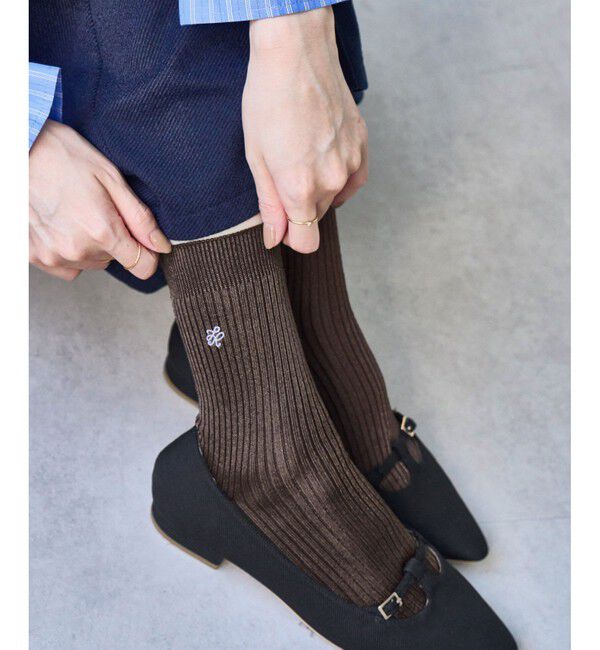 ROPE PICNIC PASSAGE「RPロゴソックス」|ソックス|ブラウン(20)