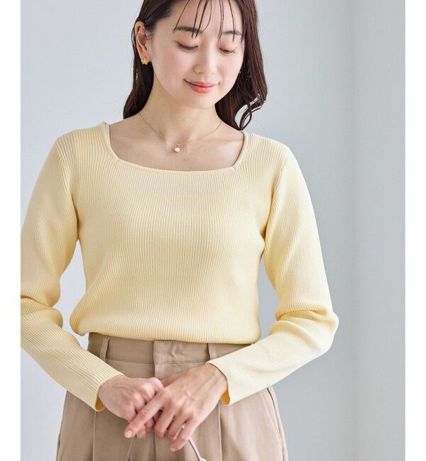 Rope&rsquo;Picnic「スクエアネックリブニット」|ニット・セーター|