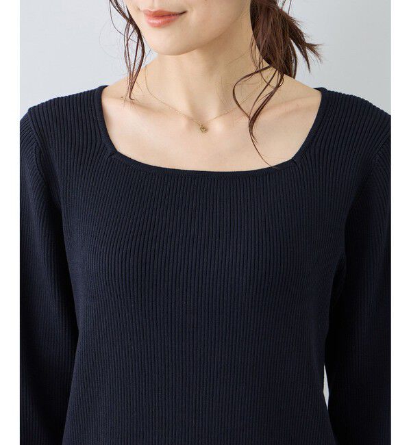 Rope&rsquo;Picnic「スクエアネックリブニット」|ニット・セーター|