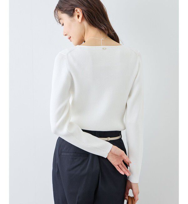 Rope&rsquo;Picnic「スクエアネックリブニット」|ニット・セーター|