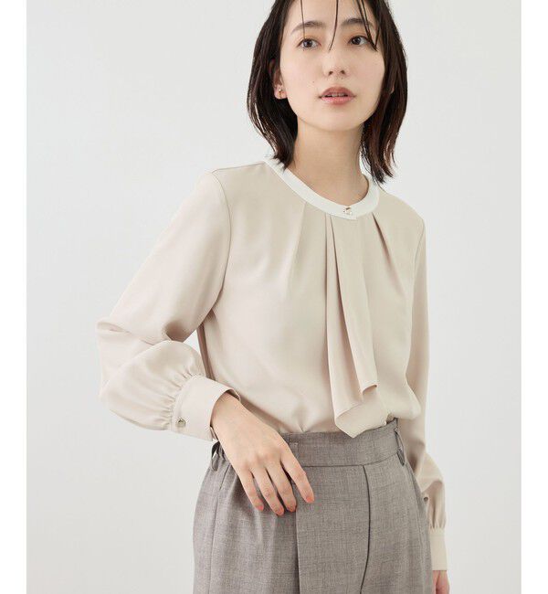 Rope&rsquo;Picnic「【WEB限定サイズ】配色アソートボウタイフウブラウス」|シャツ・ブラウス|