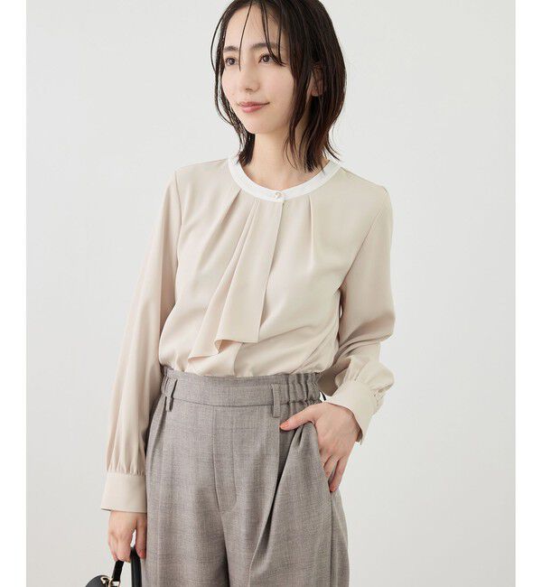 Rope&rsquo;Picnic「【WEB限定サイズ】配色アソートボウタイフウブラウス」|シャツ・ブラウス|