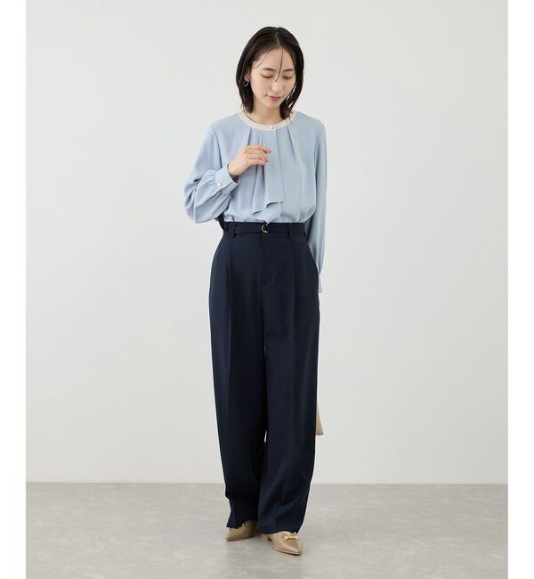 Rope&rsquo;Picnic「【WEB限定サイズ】配色アソートボウタイフウブラウス」|シャツ・ブラウス|