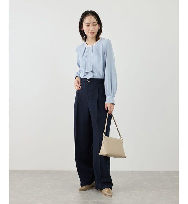 Rope&rsquo;Picnic「【WEB限定サイズ】配色アソートボウタイフウブラウス」|シャツ・ブラウス|