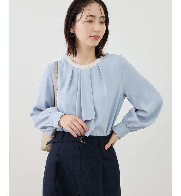 Rope&rsquo;Picnic「【WEB限定サイズ】配色アソートボウタイフウブラウス」|シャツ・ブラウス|